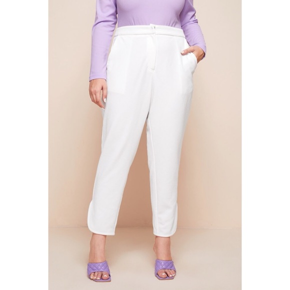 SHEIN Plus Split Hem Slant Pocket Pants - Picture 2 of 10